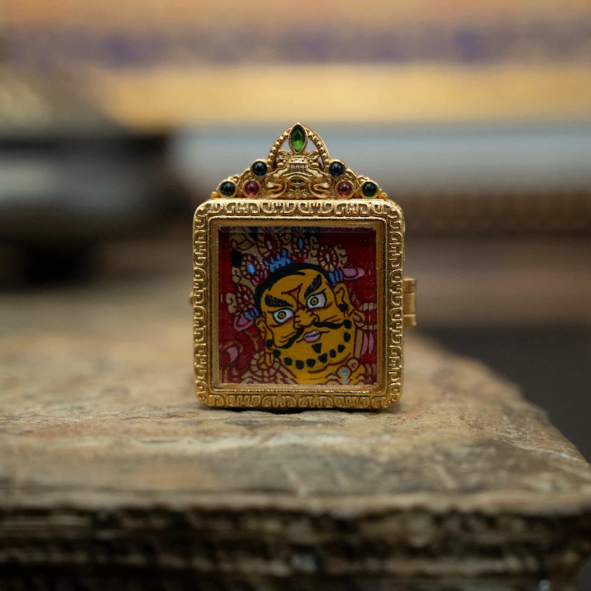 黃財神 面首造像 20mmX20mm — 1