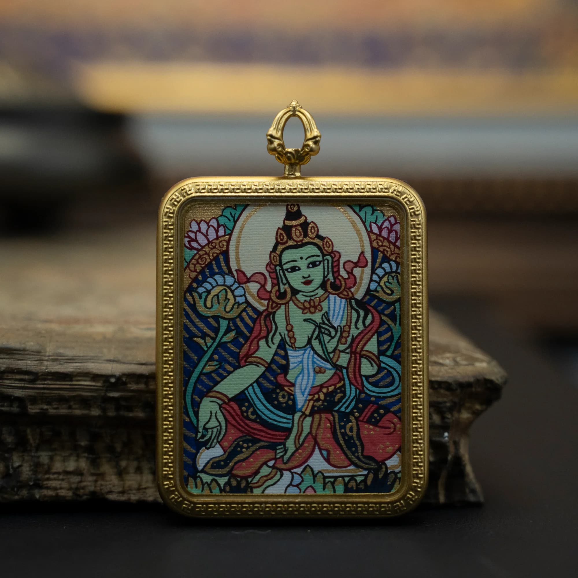 綠度母 全身造像 30mmX40mm