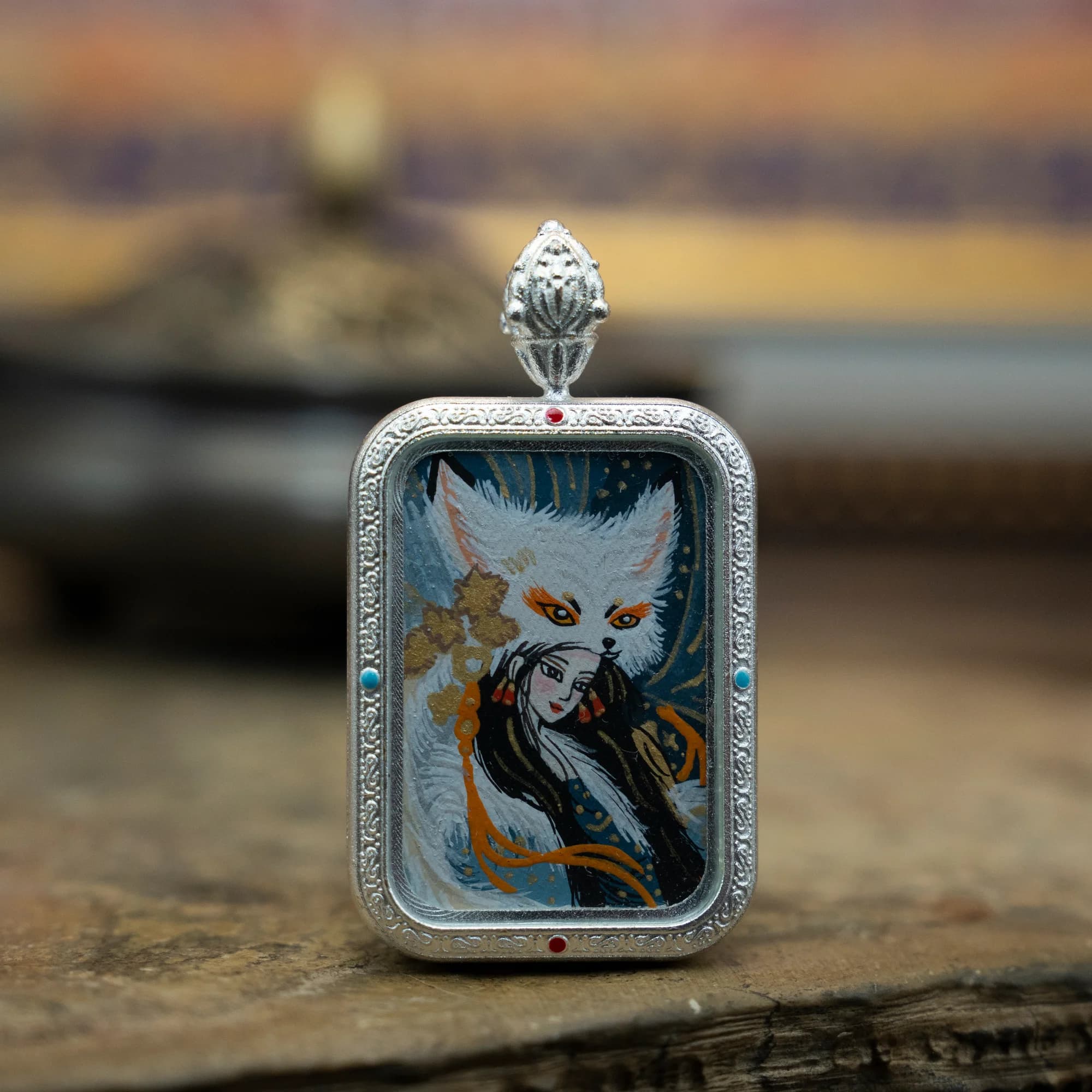 九尾狐仙 半身造像 20mmX30mm — 1
